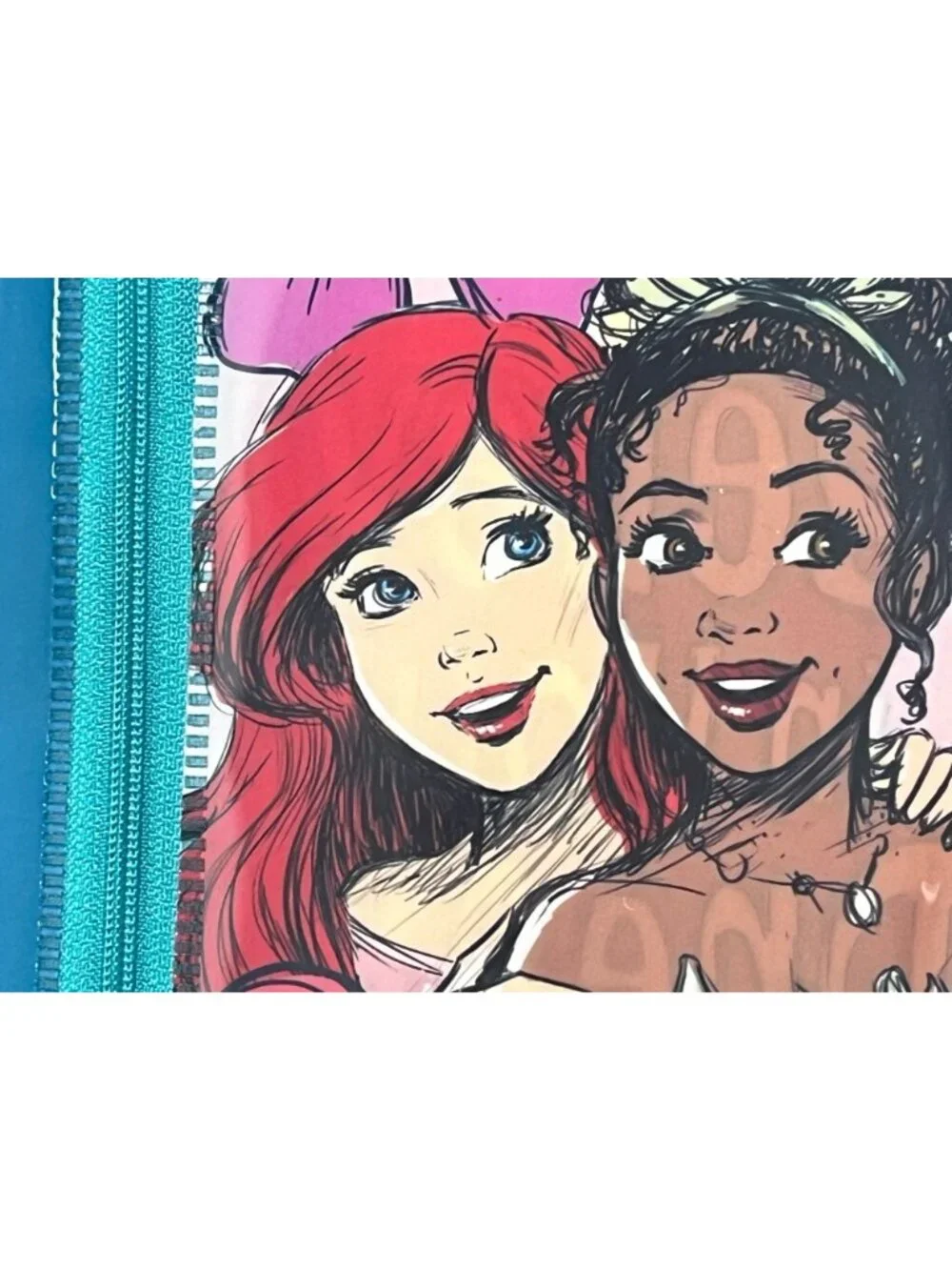Disney Princess Ariel Tiana Pencil Pouch Binder Case NWT